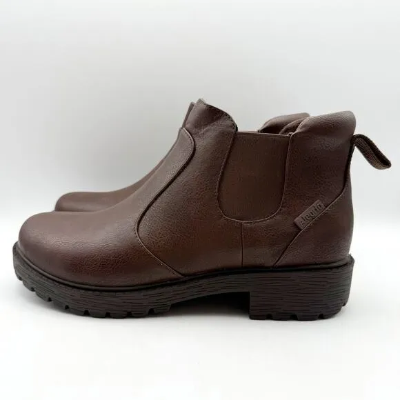 Alegria Womens Rowen Boots EU 40 US 9.5-10 Brown Vegan Leather Waterproof NWOB
