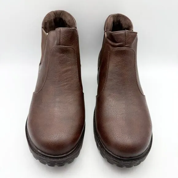 Alegria Womens Rowen Boots EU 40 US 9.5-10 Brown Vegan Leather Waterproof NWOB