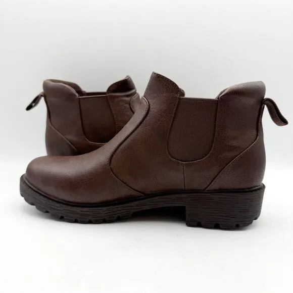 Alegria Womens Rowen Boots EU 40 US 9.5-10 Brown Vegan Leather Waterproof NWOB