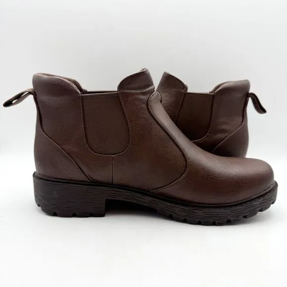 Alegria Womens Rowen Boots EU 40 US 9.5-10 Brown Vegan Leather Waterproof NWOB