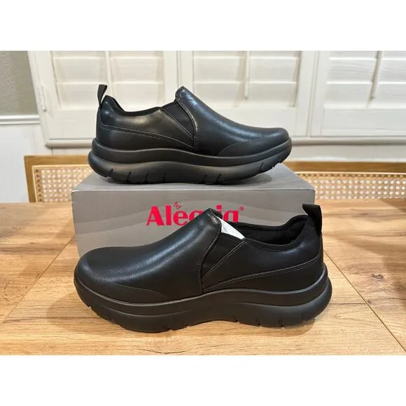 Alegria Womens Shift Lead Shoes Black Size 8/8.5 US 38 EU NIB Arch Support Comfy