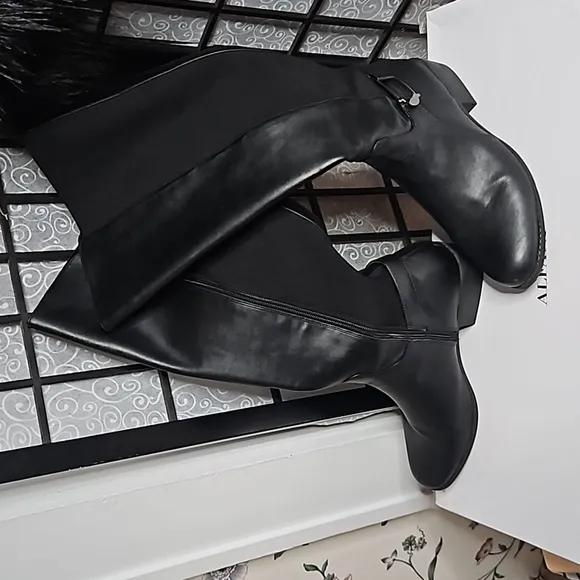 Alfani Kallumm black riding boots 9 1/2 Wide Calf