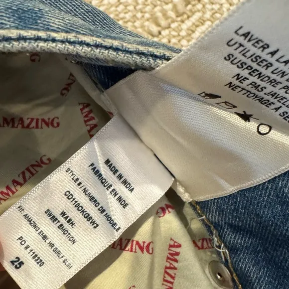 Alice   Olivia “Sweet Emotion” Blue Embellished Crystal Jeans | Size 25