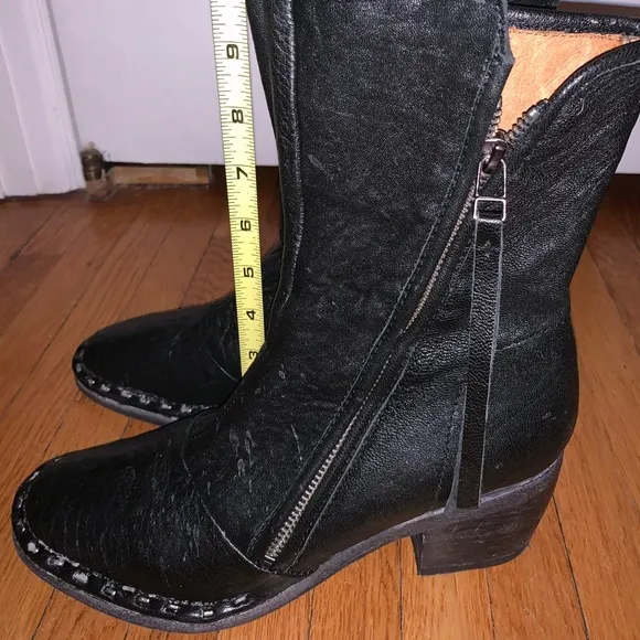 All Saints Black Leather Boots Size 7