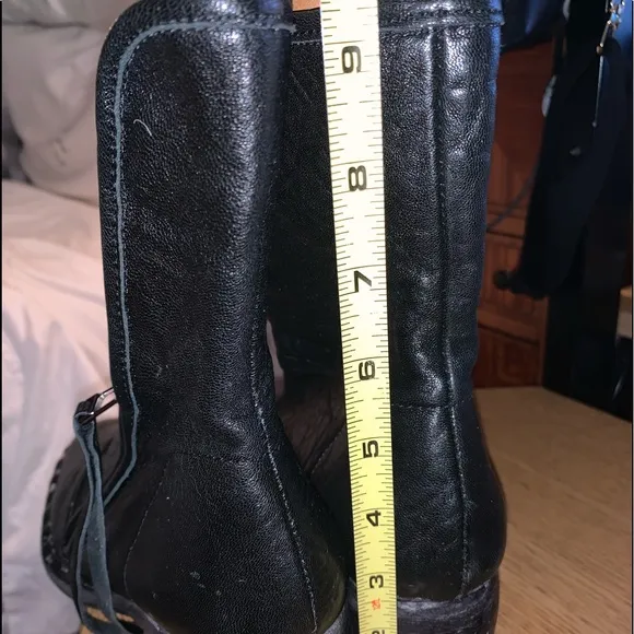 All Saints Black Leather Boots Size 7
