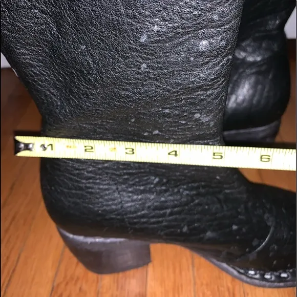 All Saints Black Leather Boots Size 7