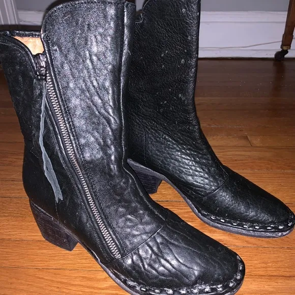 All Saints Black Leather Boots Size 7