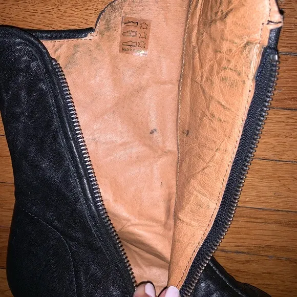 All Saints Black Leather Boots Size 7