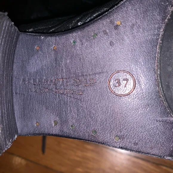 All Saints Black Leather Boots Size 7