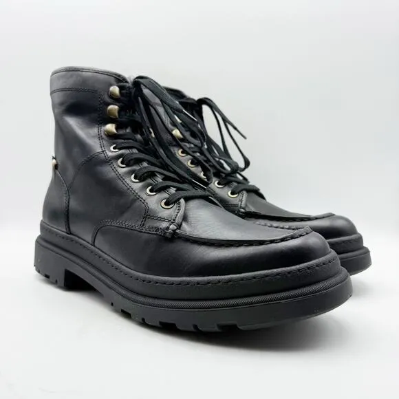 Allen Edmonds Mens Sawyer Lace-Up Boots US 9 D Black Leather Waterproof NIB