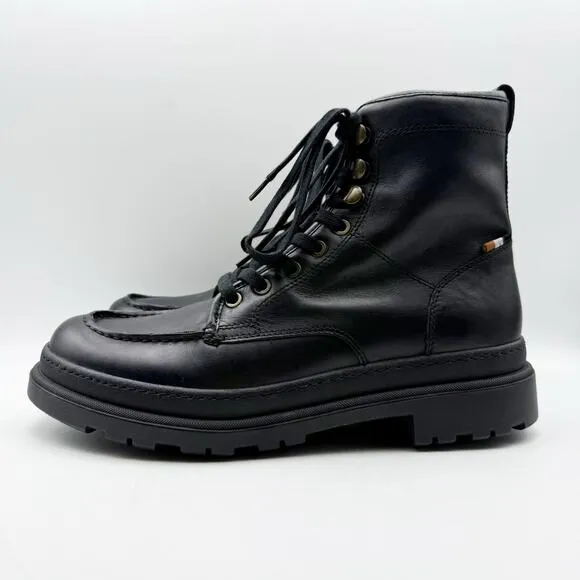 Allen Edmonds Mens Sawyer Lace-Up Boots US 9 D Black Leather Waterproof NIB