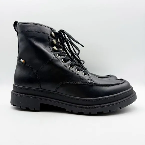 Allen Edmonds Mens Sawyer Lace-Up Boots US 9 D Black Leather Waterproof NIB