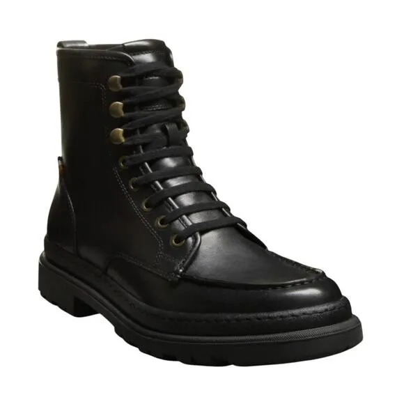 Allen Edmonds Mens Sawyer Lace-Up Boots US 9 D Black Leather Waterproof NIB