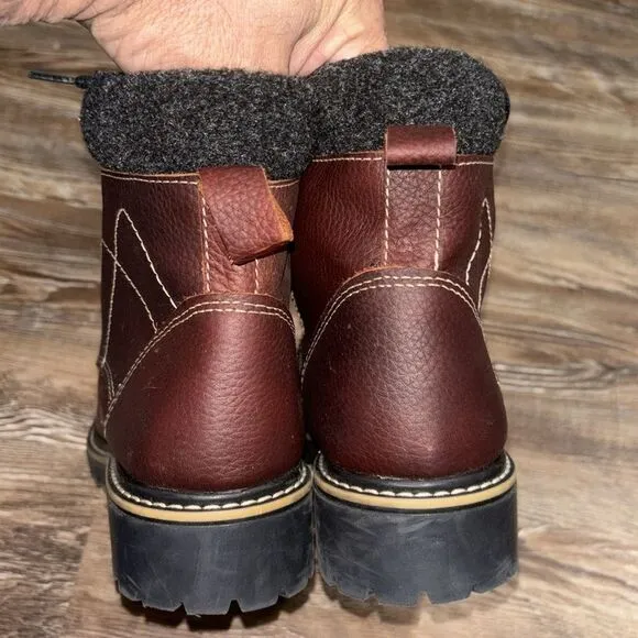A M I MARTINO Penny Bordeaux Leather booties NWOT Excellent condition size 9M.