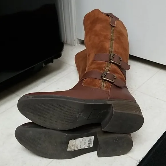 AMERICAN RAG suede leather boots tall collins