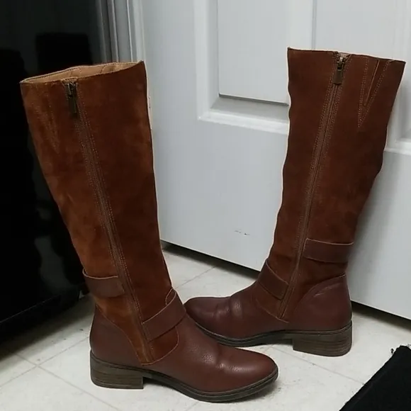 AMERICAN RAG suede leather boots tall collins