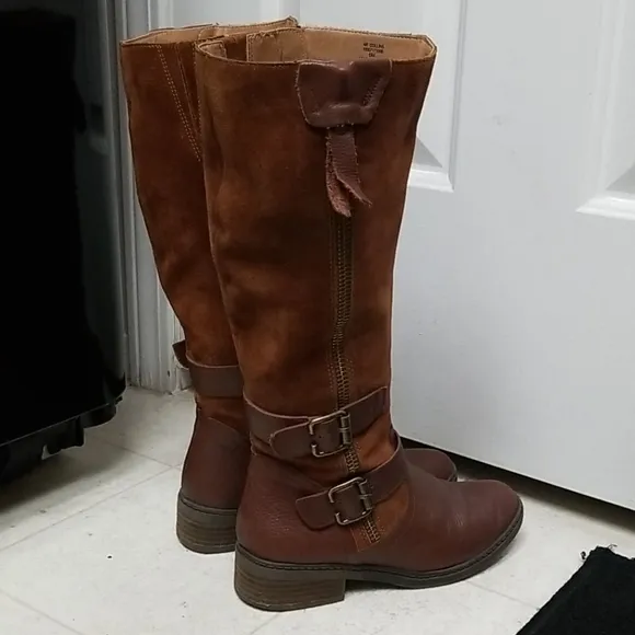 AMERICAN RAG suede leather boots tall collins
