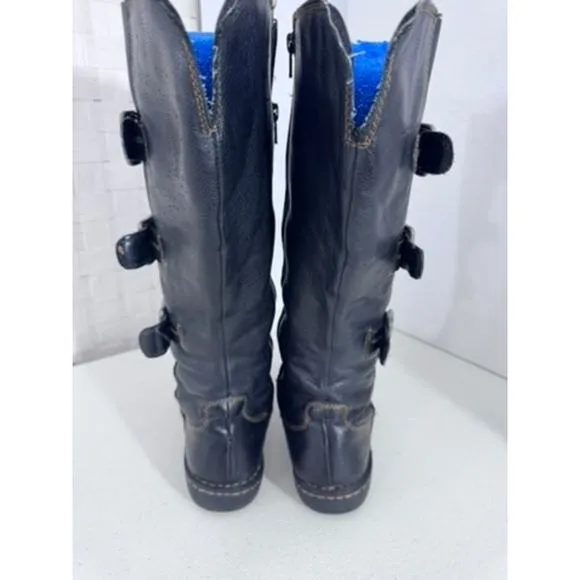 &quot;BOC&quot; Black/Brown Maira Boot Size 9 Y2K Matrix Goth Grunge Edward Scissor Hands