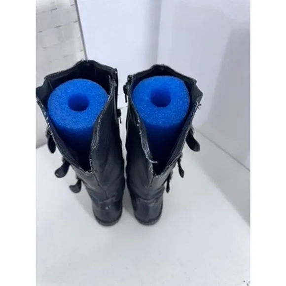 &quot;BOC&quot; Black/Brown Maira Boot Size 9 Y2K Matrix Goth Grunge Edward Scissor Hands