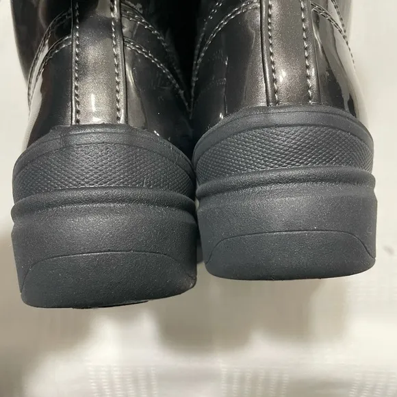 Anne Klein Womens Gayla Round Toe Mid-Calf Cold Weather Boots, Black/Grey, 6.5M