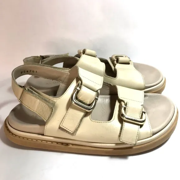 Anthropologie ALOHAS Harper Leather Buckle-Up Sandals EU 40 US 9