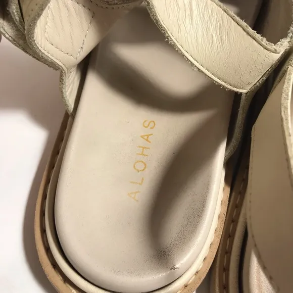 Anthropologie ALOHAS Harper Leather Buckle-Up Sandals EU 40 US 9