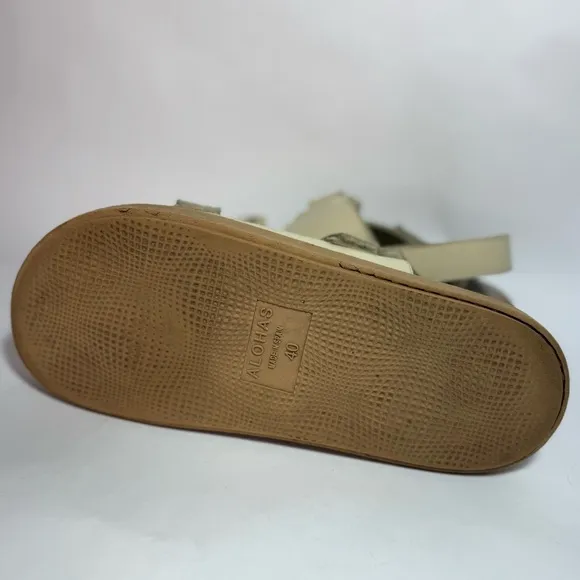 Anthropologie ALOHAS Harper Leather Buckle-Up Sandals EU 40 US 9