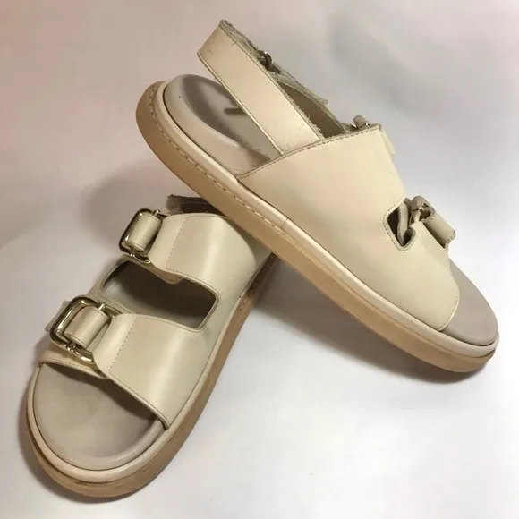 Anthropologie ALOHAS Harper Leather Buckle-Up Sandals EU 40 US 9