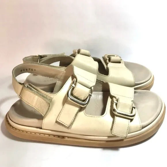 Anthropologie ALOHAS Harper Leather Buckle-Up Sandals EU 40 US 9