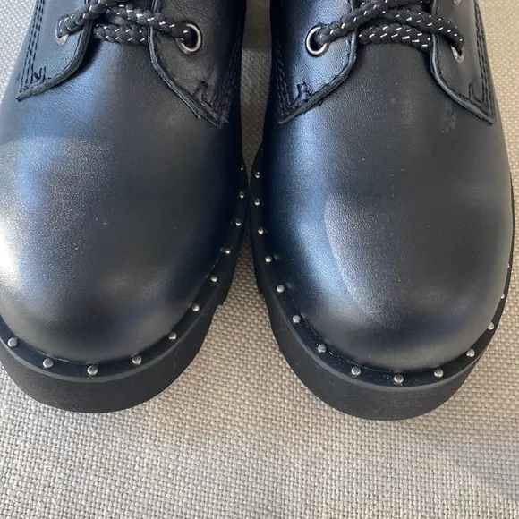 Anthropologie and Free People BNWT Bibi Lou Black Combat Boots. Comfortable ♥️♥️