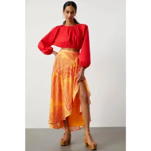 Anthropologie Hutch Printed Wrap Maxi Skirt - New Large