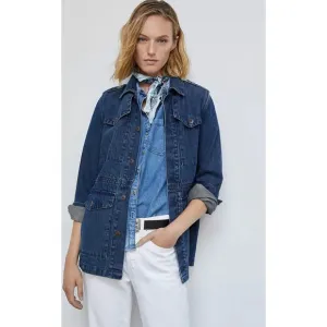 Anthropologie Morgan Utility Women's Denim Jacket- NWT - Large