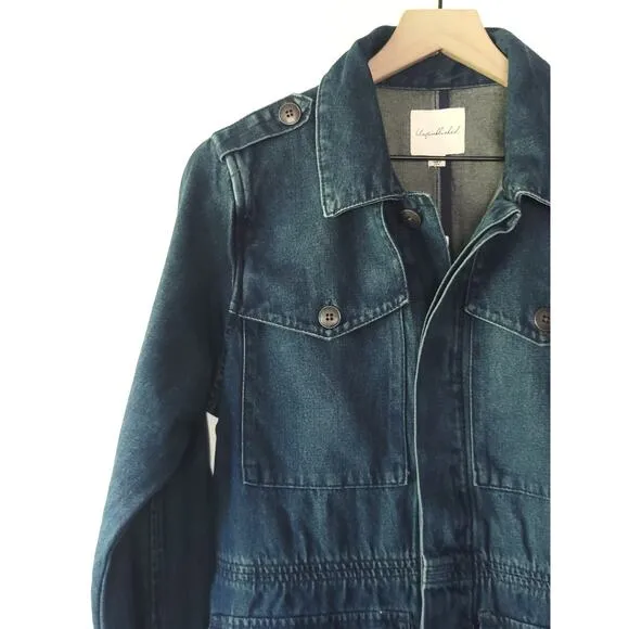 Anthropologie Morgan Utility Women's Denim Jacket- NWT - Large