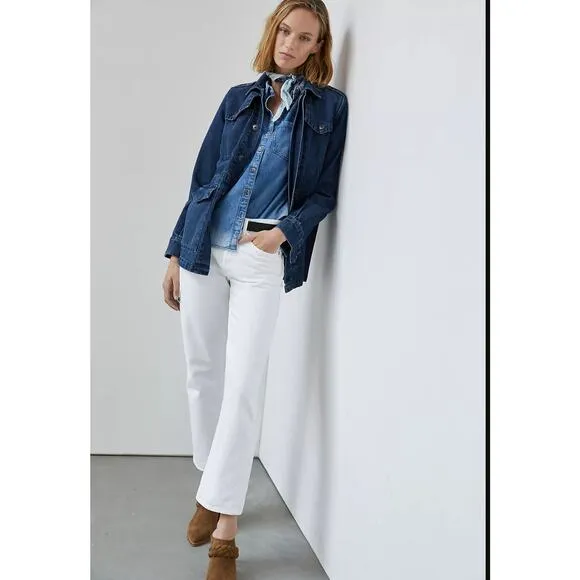 Anthropologie Morgan Utility Women's Denim Jacket- NWT - Large