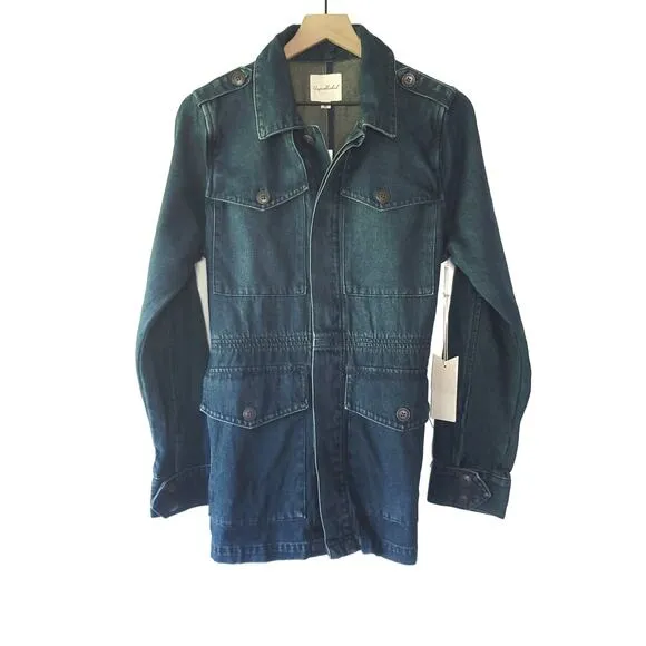 Anthropologie Morgan Utility Women's Denim Jacket- NWT - Large
