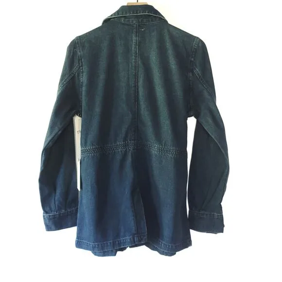 Anthropologie Morgan Utility Women's Denim Jacket- NWT - Large