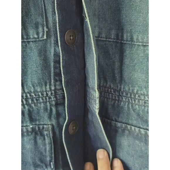 Anthropologie Morgan Utility Women's Denim Jacket- NWT - Large