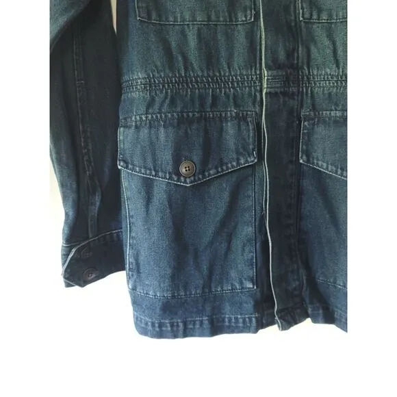 Anthropologie Morgan Utility Women's Denim Jacket- NWT - Large