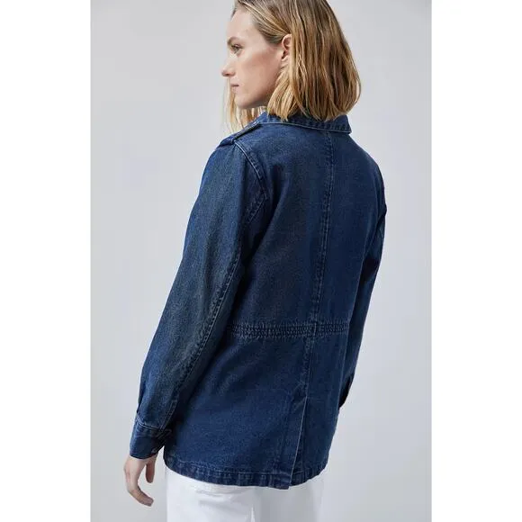 Anthropologie Morgan Utility Women's Denim Jacket- NWT - Large