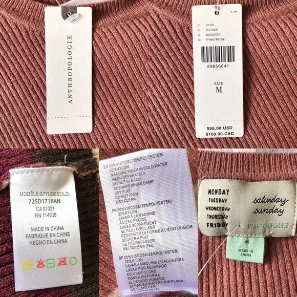 Anthropologie Parvati Midi Stripes Dress Size Medium