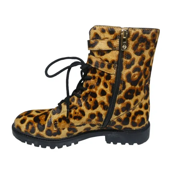 Antonio Melani BERTILLI Leopard Print Calf Boots Size 8M