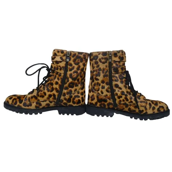 Antonio Melani BERTILLI Leopard Print Calf Boots Size 8M