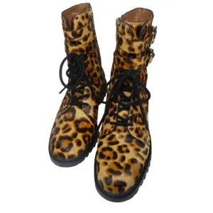 Antonio Melani BERTILLI Leopard Print Calf Boots Size 8M