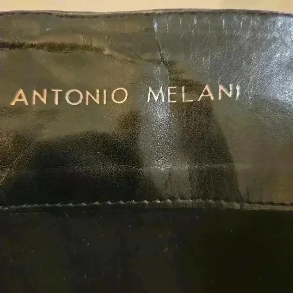Antonio Melani Womens Tall Riding Boots Genuine Leather Black Size 7.5
