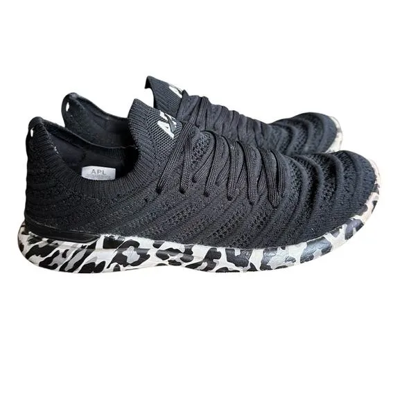 APL Techloom Wave Shoes - Size 8 - Black/Asteroid Leopard