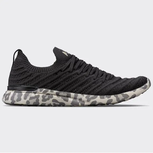 APL Techloom Wave Shoes - Size 8 - Black/Asteroid Leopard