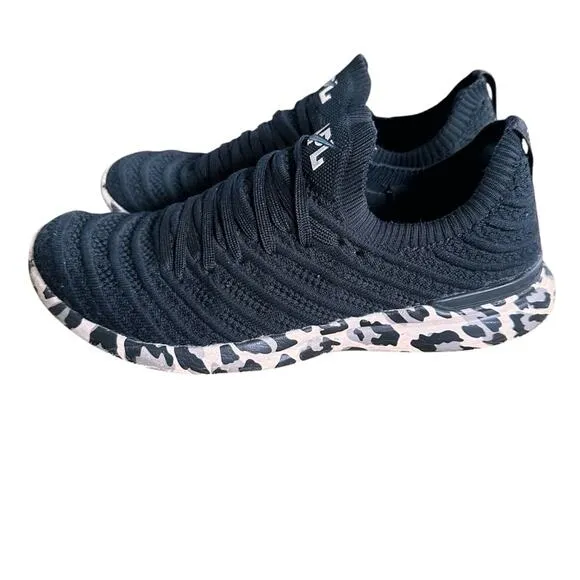 APL Techloom Wave Shoes - Size 8 - Black/Asteroid Leopard