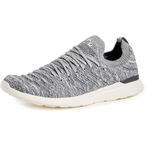APL Techloom Wave Shoes Smoke Ivory Melange Gray White Running Womens 10.5