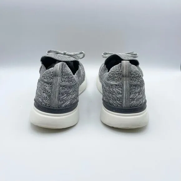 APL Techloom Wave Shoes Smoke Ivory Melange Gray White Running Womens 10.5
