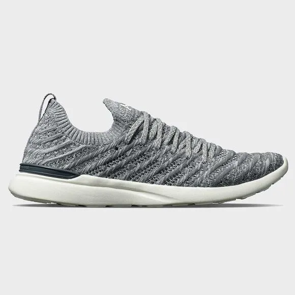 APL Techloom Wave Shoes Smoke Ivory Melange Gray White Running Womens 10.5